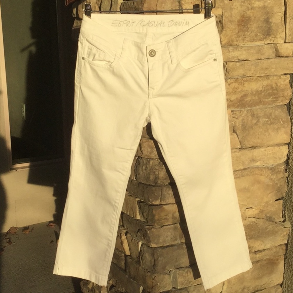 Esprit / Casual Denim Capri Size 25 WHITE
